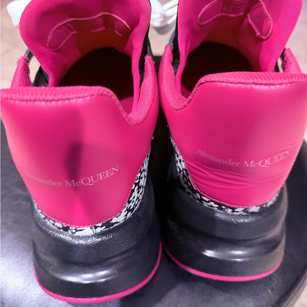 Alexander McQueen Fuchsia and Black Sneakers
